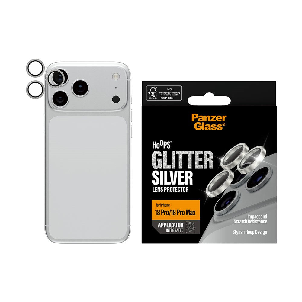 iPhone 18 Pro / Pro Max PanzerGlass Hoops - Kamerabeskyttelse - Sølv