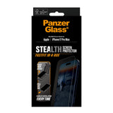 PanzerGlass iPhone 17 Pro Max Stealth Skjermbeskyttelse - Ultra-Wide Fit - Gjennomsiktig / Svart Kant