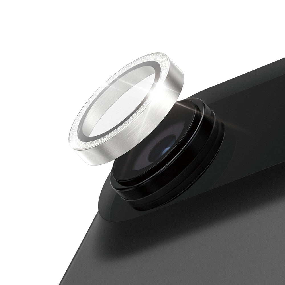 PanzerGlass iPhone Air Hoops Kameralinsebeskyttelse med Installasjonsramme - Glitter Sølv