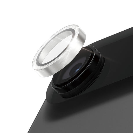PanzerGlass iPhone Air Hoops Kameralinsebeskyttelse med Installasjonsramme - Glitter Sølv
