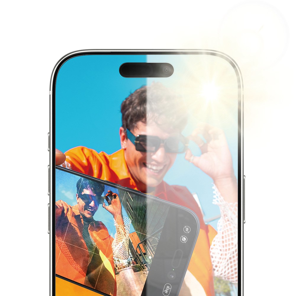 PanzerGlass iPhone 17 Pro Ultra Wide Fit Skjermbeskyttelse med EasyAligner - Anti-Reflective - Gjennomsiktig