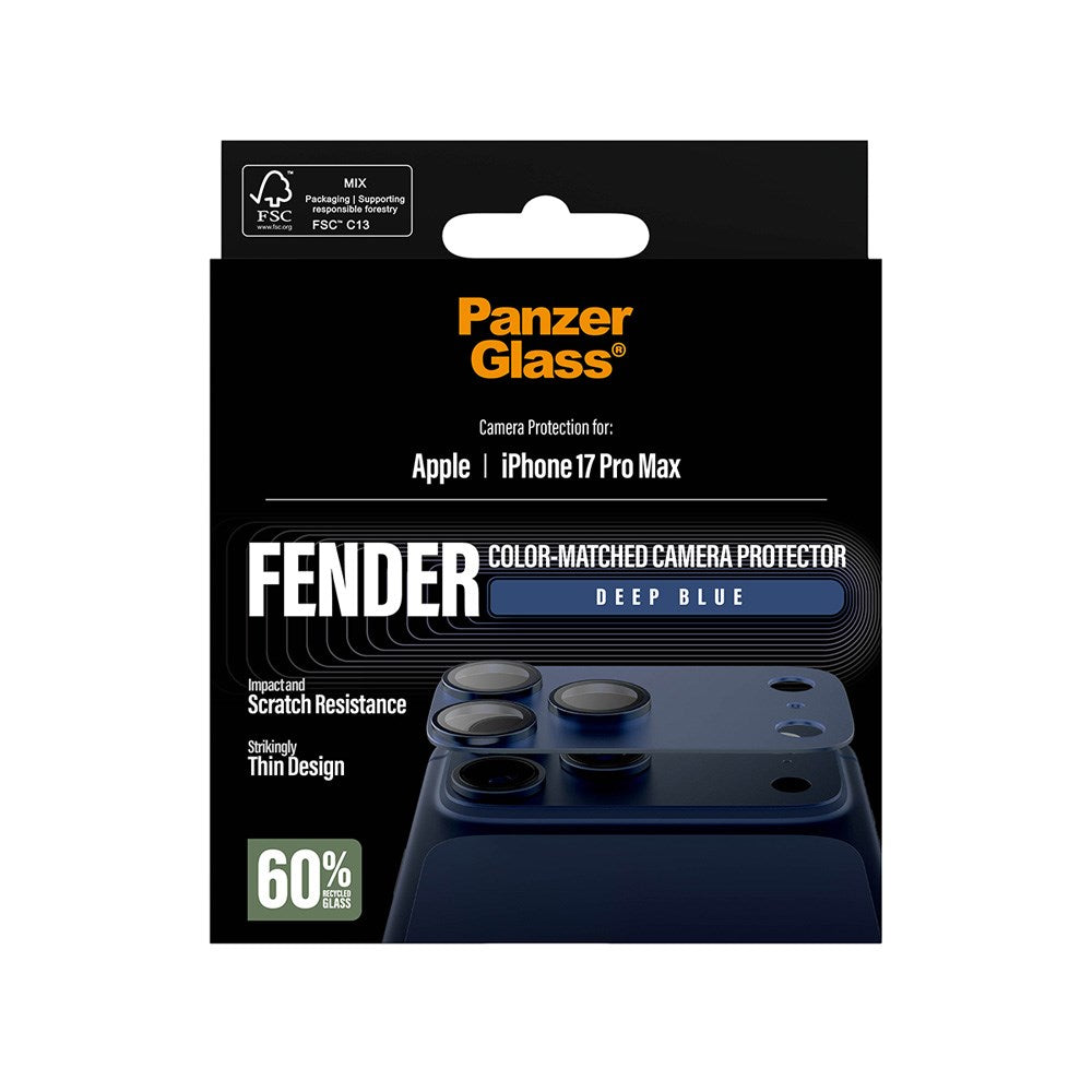 iPhone 17 Pro Max PanzerGlass FENDER Kameralinsebeskyttelse - Deep Blue