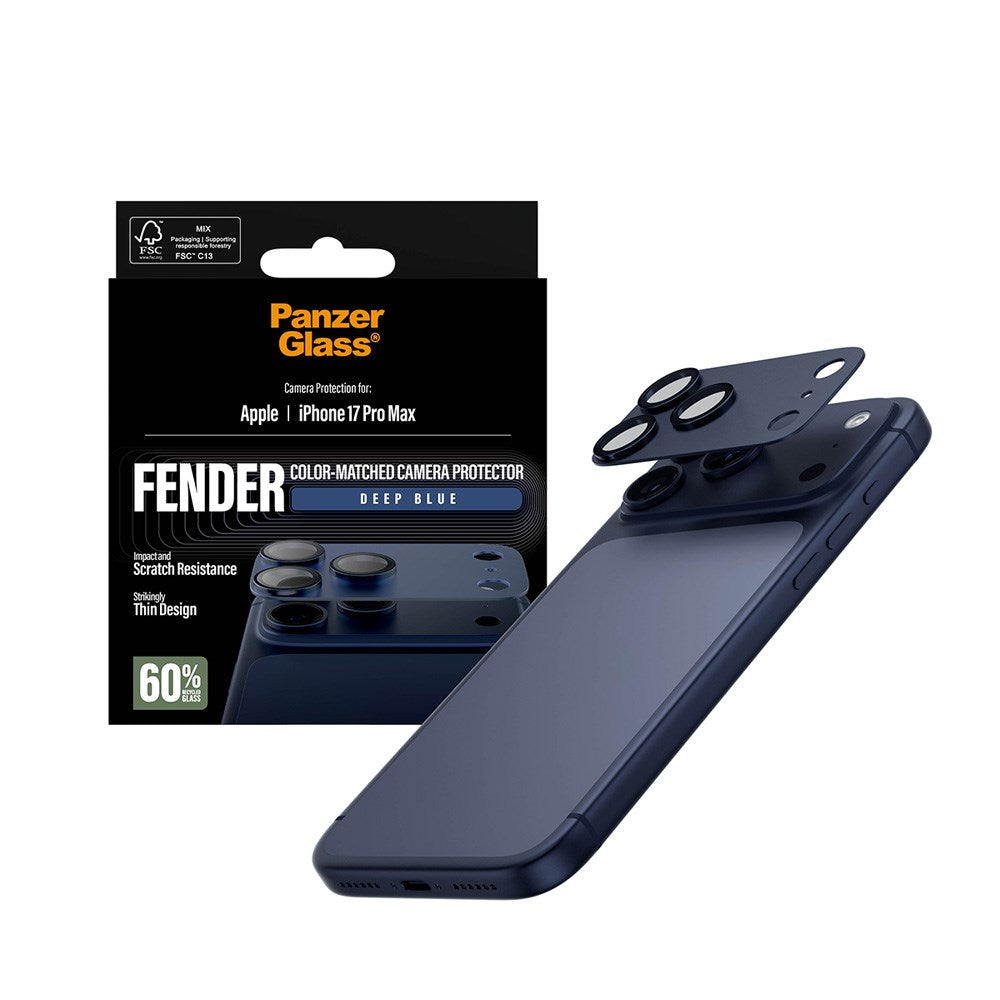 iPhone 17 Pro Max PanzerGlass FENDER Kameralinsebeskyttelse - Deep Blue