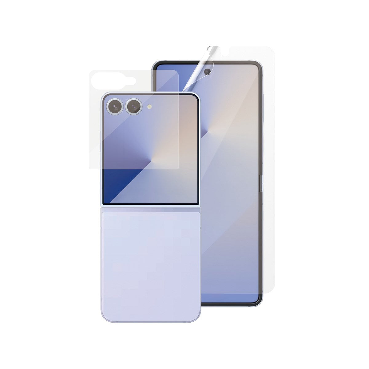 Samsung Galaxy Z Flip7 PanzerGlass FlipFoldFlex Ultra Wide Fit Film og Classic Fit Glass - Gjennomsiktig