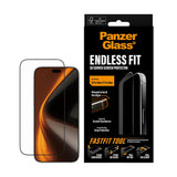 iPhone 18 Pro Max / 17 Pro Max PanzerGlass Endless Fit Skjermbeskytter med FastFit-In-A-Box - Gjennomsiktig