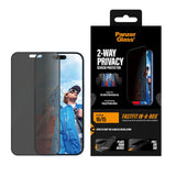 iPhone 16 / 15 PanzerGlass 2-Way Privacy Skjermbeskyttelse med FastFit In-A-Box - Gjennomsiktig