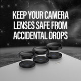 Samsung Galaxy S25 PanzerGlass Ceramic Hoops - Kamerabeskyttelse - Gjennomsiktig / Svart