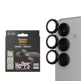 Samsung Galaxy S25 PanzerGlass Ceramic Hoops - Kamerabeskyttelse - Gjennomsiktig / Svart