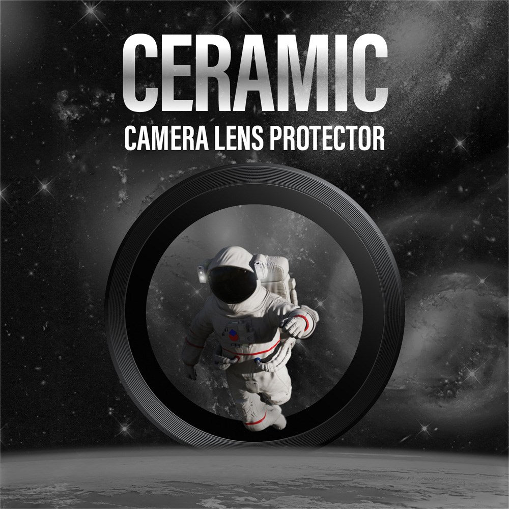 Samsung Galaxy S25 Ultra PanzerGlass Ceramic Hoops - Kamerabeskyttelse - Gjennomsiktig / Svart