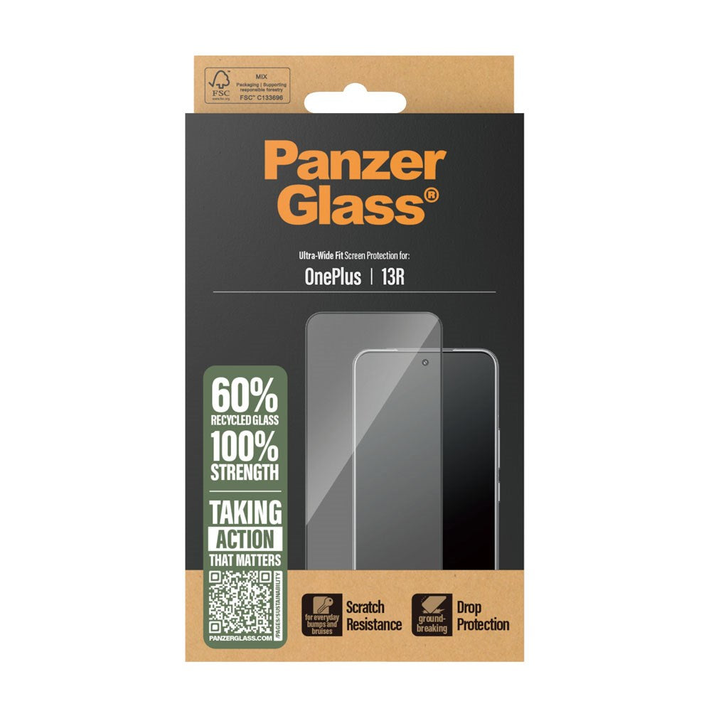 PanzerGlass® Skjermbeskytter - Ultra-Wide Fit for OnePlus 13R med EasyAligner - Gjennomsiktig