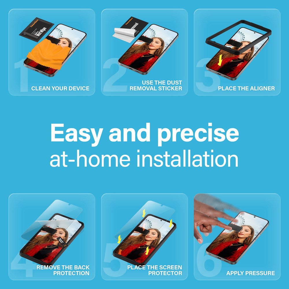 Samsung Galaxy S25 PanzerGlass Ultra-Wide Fit Skjermbeskytterglass - Gjennomsiktig