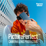 Samsung Galaxy S25+ (Plus) PanzerGlass PicturePerfect - Kamerabeskyttelse - Platinum Strength - Gjennomsiktig / Svart