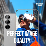 Samsung Galaxy S25+ (Plus) PanzerGlass PicturePerfect - Kamerabeskyttelse - Platinum Strength - Gjennomsiktig / Svart