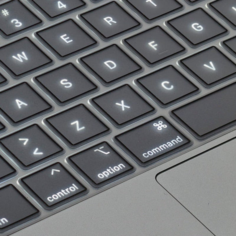 Philbert MacBook Pro 14/16" M1/M2/M3 (2021-2023) Keyboard Deksel m. Nordisk Tastatur - Gjennomsiktig & Svart