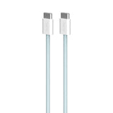 Puro Flettet USB-C Kabel – 1,5m, 60W og 480Mbps Dataoverføring - Lyseblå
