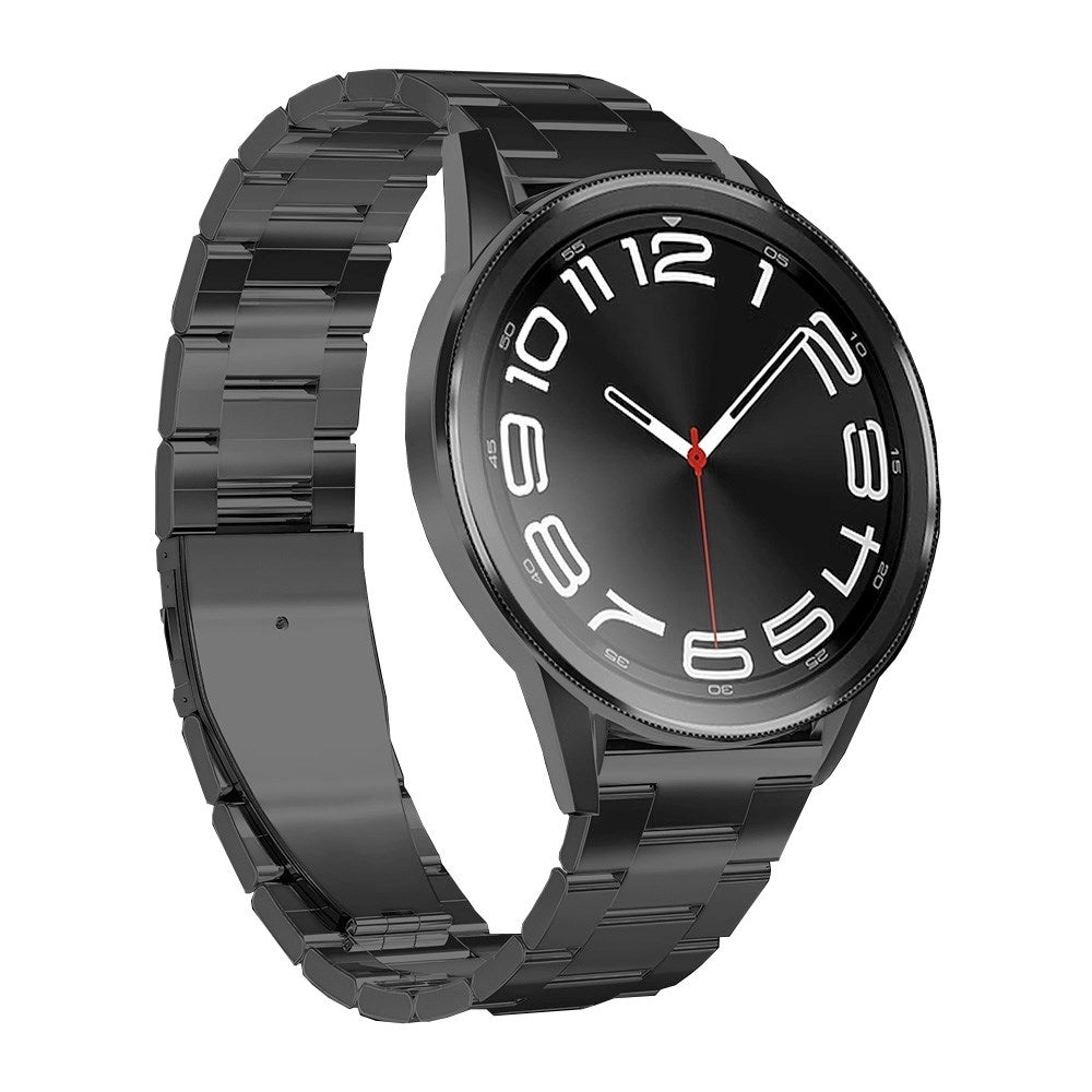 Samsung Galaxy Watch (4/4 Classic/5/5 Pro/6/6 Classic/7) PURO Rustfritt Stål Rem - Svart