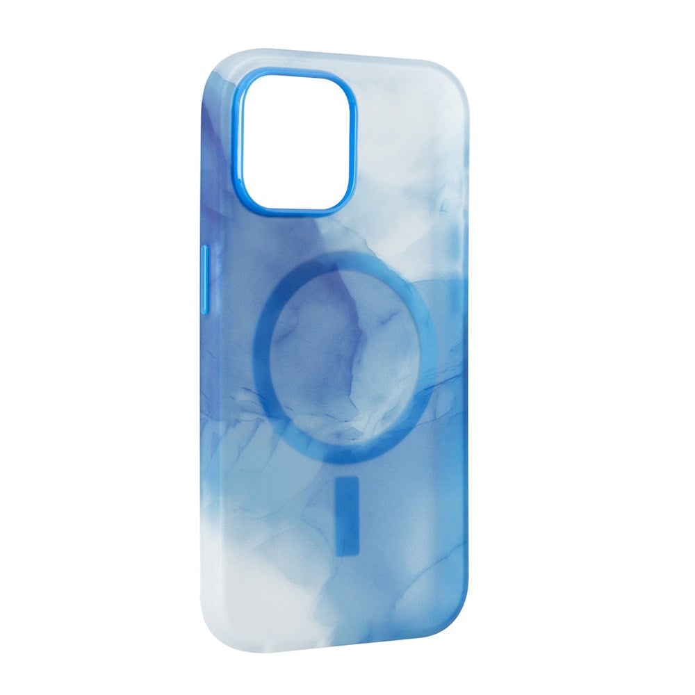 iPhone 15 Puro AQUA Fleksibelt Plastdeksel - MagSafe Kompatibelt - Blå