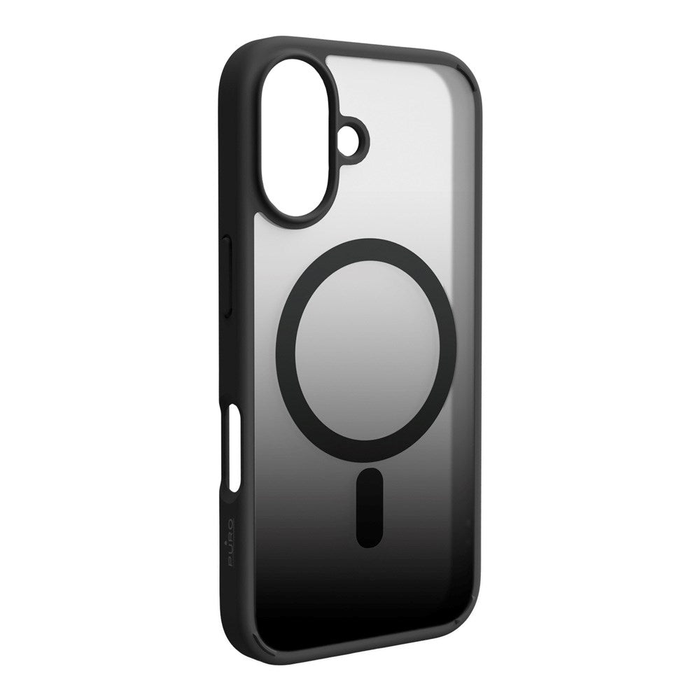 PURO GRADIENT MagSafe Deksel - iPhone 16 - Gjennomsiktig/Svart