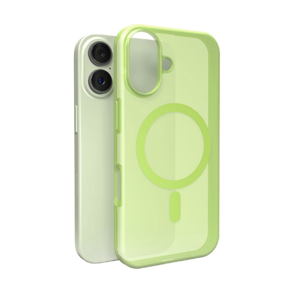 iPhone 17 PURO DAYLIGHT Silikon Deksel - MagSafe Kompatibel - Gjennomsiktig / Grønn
