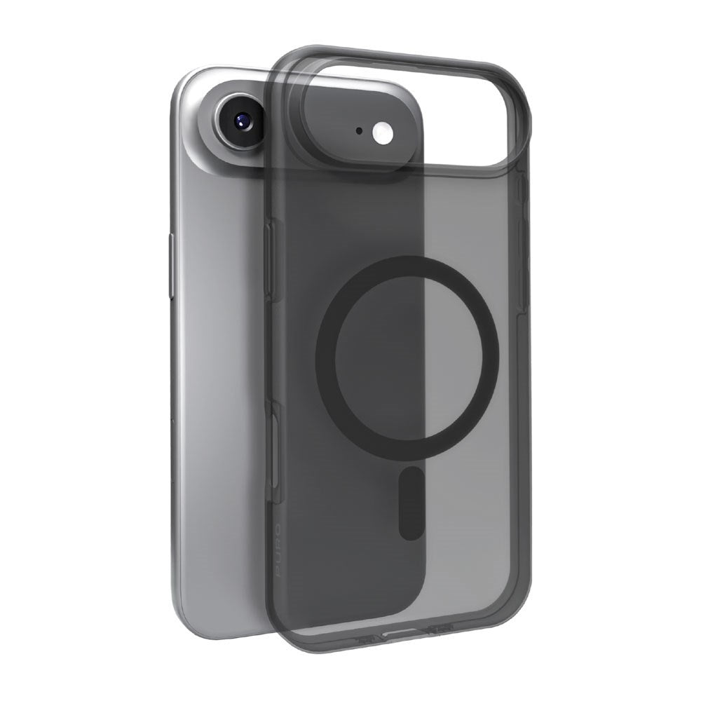 iPhone Air PURO DAYLIGHT Silikon Deksel - MagSafe Kompatibel - Gjennomsiktig / Svart