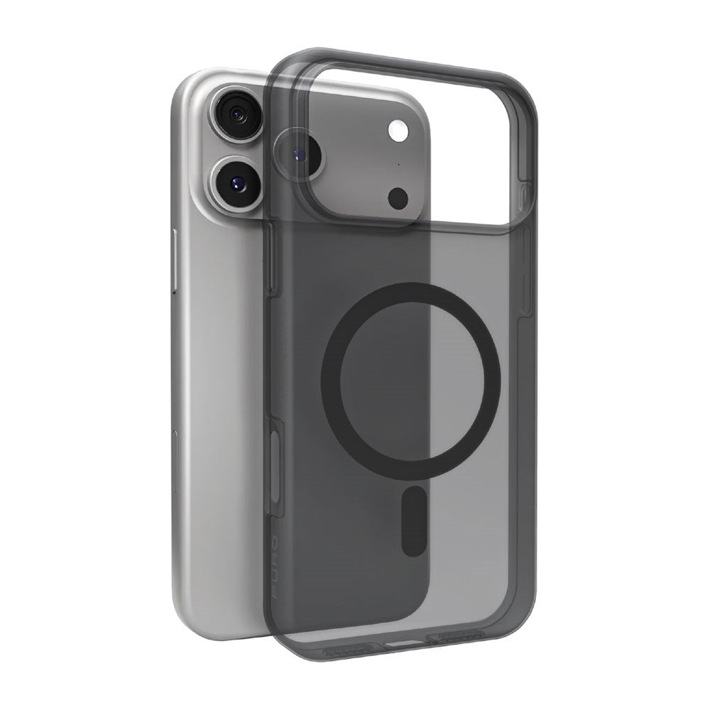 iPhone 17 Pro PURO DAYLIGHT Silikon Deksel - MagSafe Kompatibel - Gjennomsiktig / Svart
