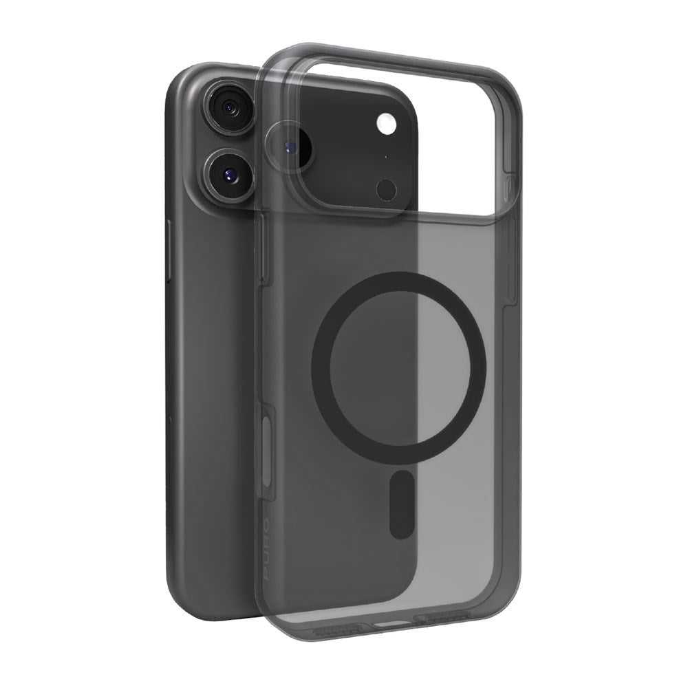 iPhone 17 Pro Max PURO DAYLIGHT Silikon Deksel - MagSafe Kompatibel - Gjennomsiktig / Svart