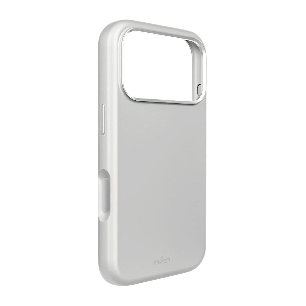 iPhone 18 Pro Max PURO ICON MAG PRO Silikon Deksel - MagSafe Kompatibel - Sølv