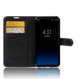Samsung Galaxy S8 Soft Pouch Skinn Deksel med Lommebok - Svart