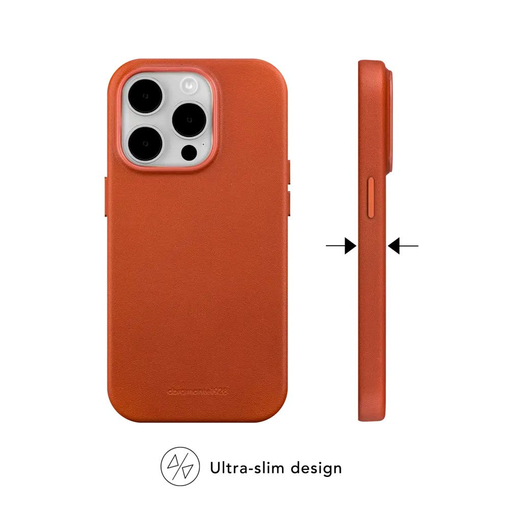 dbramante1928 iPhone 15 Pro Roskilde Deksel - 100 % Ekte Skinn - MagSafe-Kompatibel - Tan