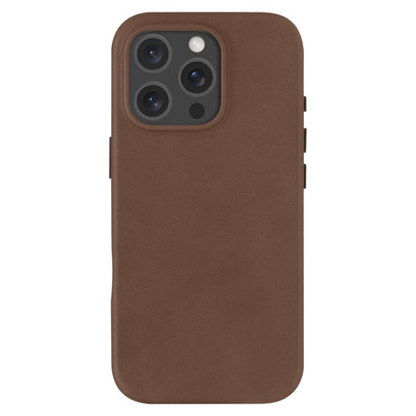 Dbramante1928 iPhone 16 Pro Roskilde Deksel - 100 % Ekte Skinn - MagSafe-Kompatibel - Dark Tan