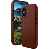 Dbramante1928 iPhone 16 Plus Roskilde Deksel - 100 % Ekte Skinn - MagSafe-Kompatibel - Dark Tan