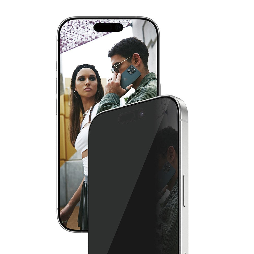 SAFE by PanzerGlass iPhone 17 / 16 Pro Ultra-Wide Fit Skjermbeskyttelsesglass - Privacy Funksjon - Gjennomsiktig