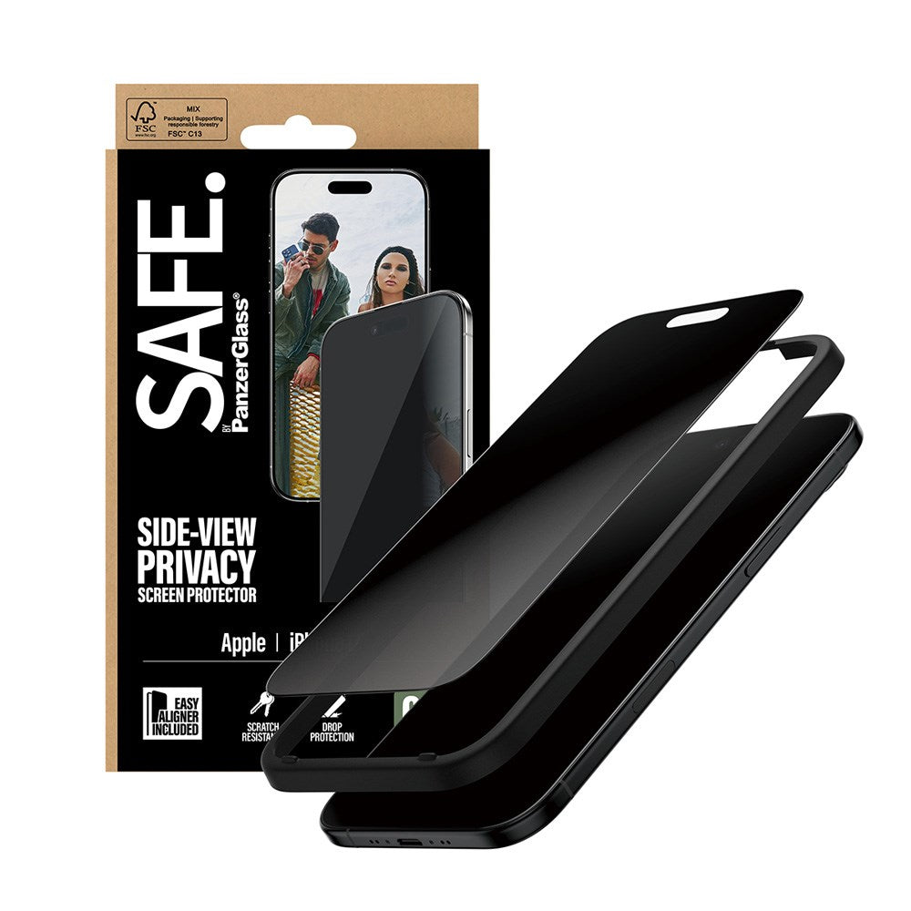 SAFE by PanzerGlass iPhone Air Ultra-Wide Fit Skjermbeskyttelsesglass - Privacy Funksjon - Gjennomsiktig