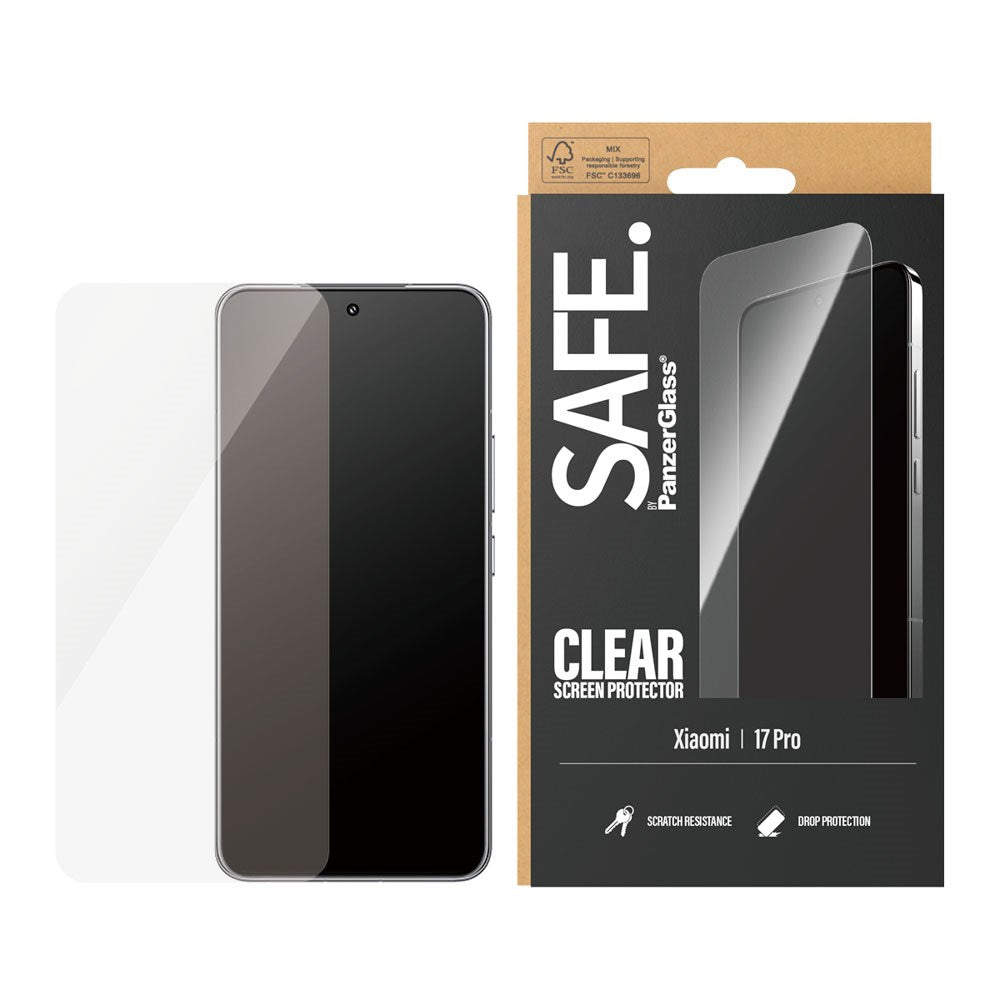 Xiaomi 17 Pro SAFE by PanzerGlass Ultra-Wide Fit Skjermbeskyttelsesglass - Gjennomsiktig