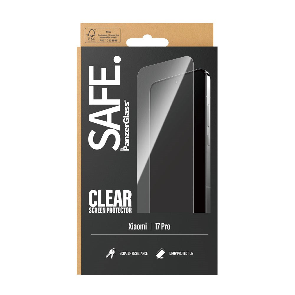 Xiaomi 17 Pro SAFE by PanzerGlass Ultra-Wide Fit Skjermbeskyttelsesglass - Gjennomsiktig