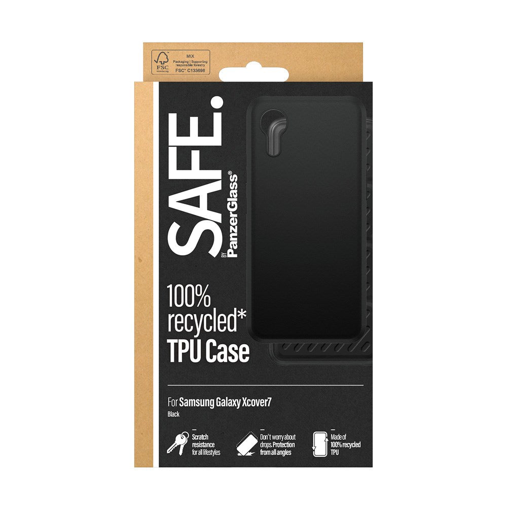 Samsung Galaxy Xcover 7 SAFE by PanzerGlass® Robust Plast Deksel - Svart