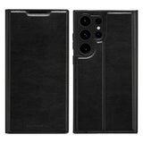 Samsung Galaxy S24 Ultra dbramante1928 Oslo Ultra-Slim PU Skinn Flip Deksel med Lommebok - Svart