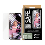SAFE by PanzerGlass iPhone 17e / 16e / 14 / 13 / 13 Pro Ultra-Wide Fit Skjermbeskyttelsesglass med EasyAligner - Gjennomsiktig