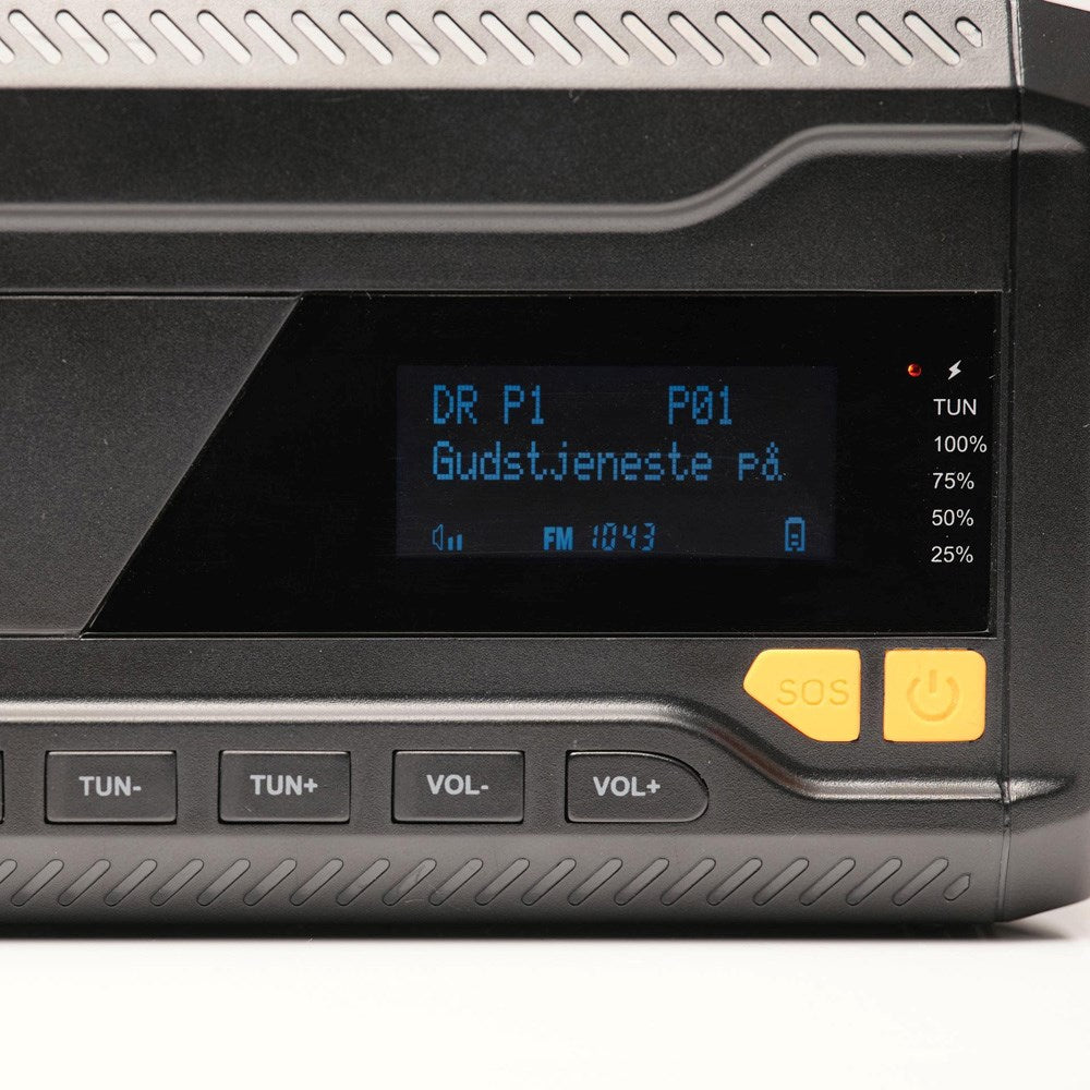Denver Nødradio med DAB+ / FM-Radio - Bluetooth - Lommelykt - Svart