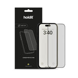 iPhone 15 Pro Max Holdit Skjermbeskytter i Herdet Glass 9H m. Privacy Funksjon - Svart Kant