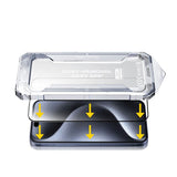 iPhone 16 Plus Mobile Origin Skjermbeskyttelsesglass m. Applikator - Gjennomsiktig / Svart Kant