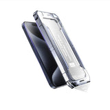 iPhone 16 Pro Mobile Origin Skjermbeskyttelsesglass m. Applikator - Gjennomsiktig / Svart Kant