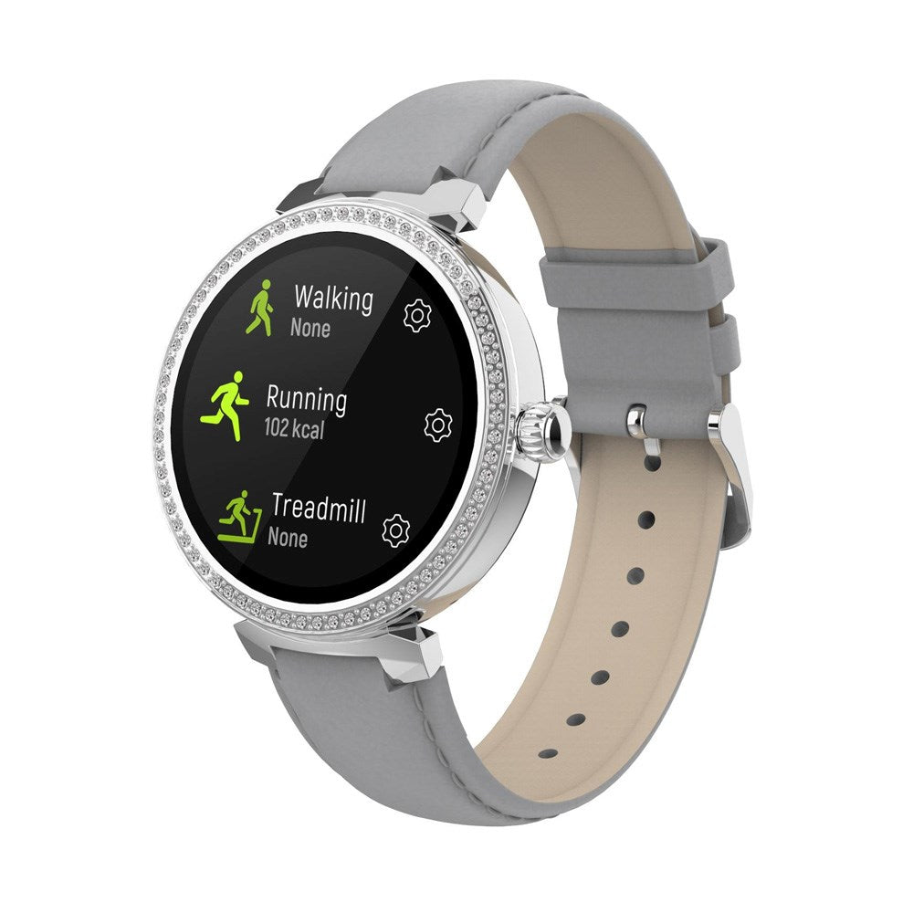 Denver SWC-342 Bluetooth Smartklokke med Helse- & Fitnesssporing - Kunstskinnrem - Sølv