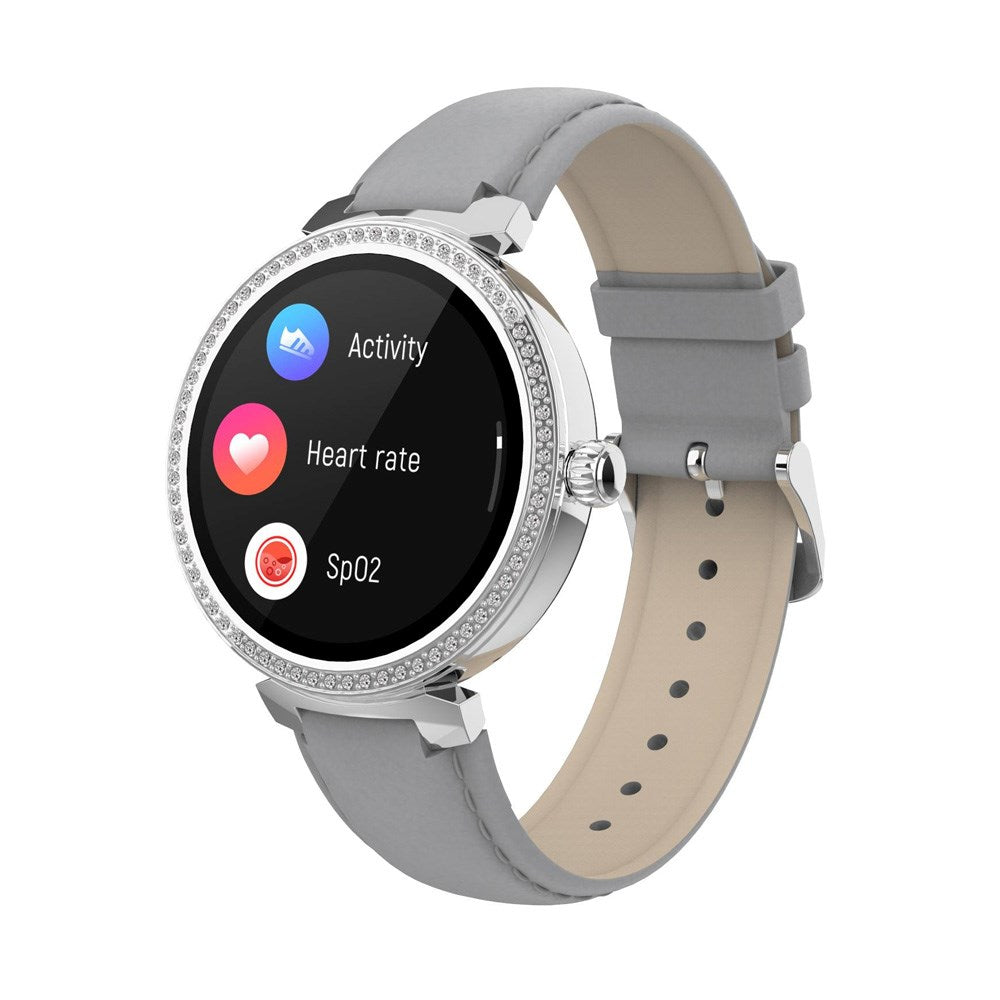 Denver SWC-342 Bluetooth Smartklokke med Helse- & Fitnesssporing - Kunstskinnrem - Sølv