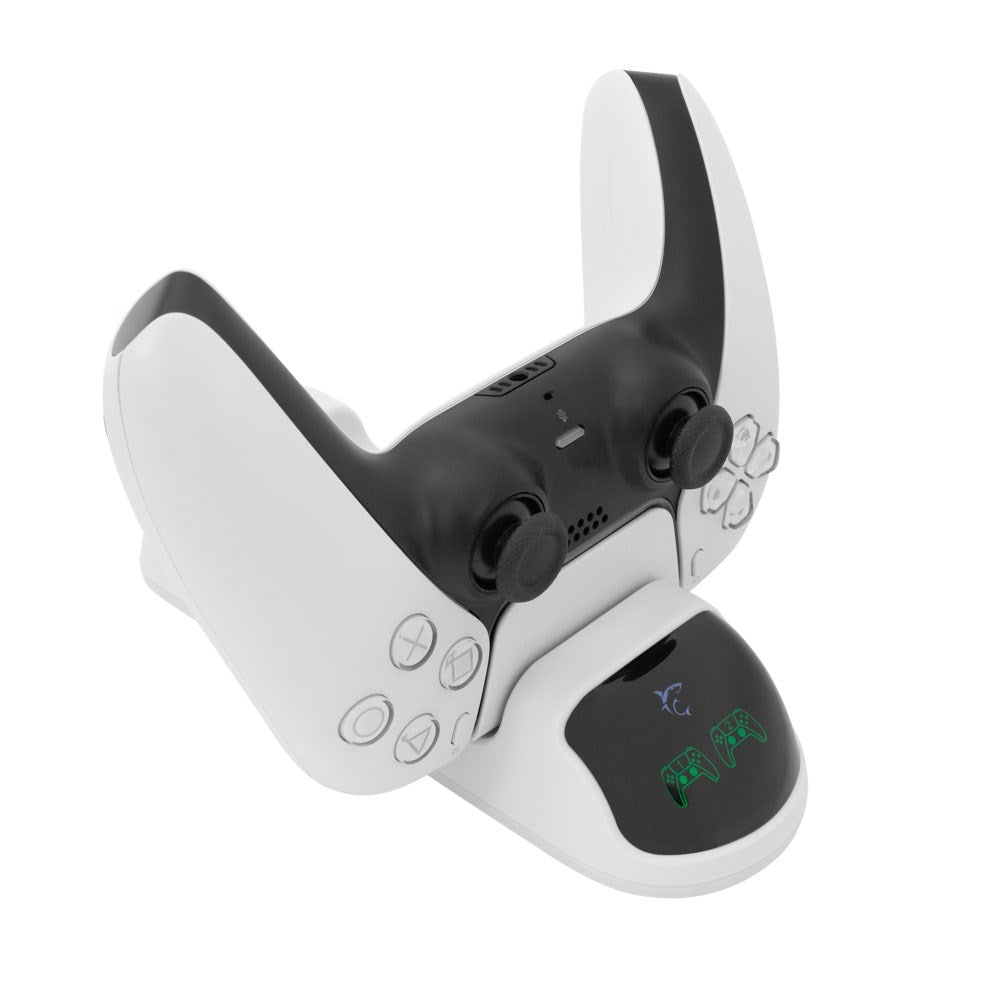 White Shark TAKEDOWN Ladestasjon for PS5 Controller – Hvit