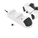 White Shark TAKEDOWN Ladestasjon for PS5 Controller – Hvit