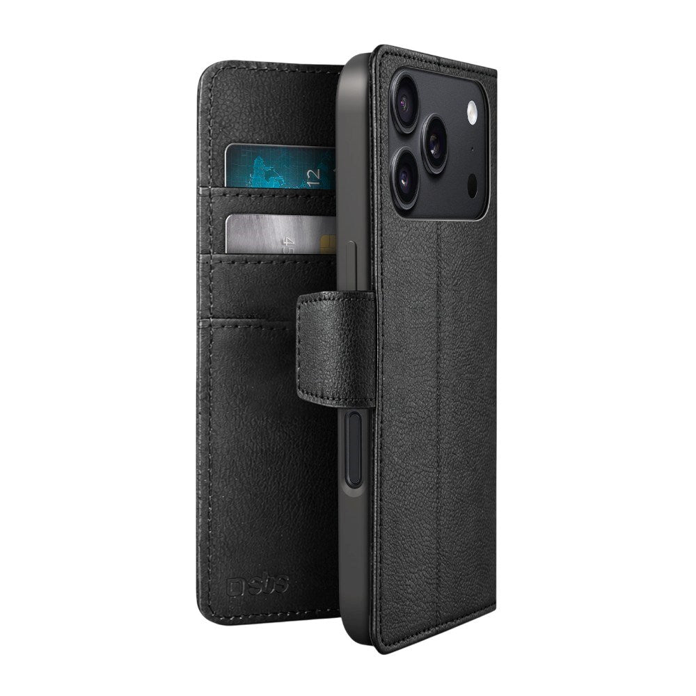 iPhone 18 Pro Max SBS Wallet Classic Flip Deksel - Svart