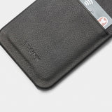 Trunk iPhone 11 Pro / XS / X Ekte Skinn Deksel med Kortlomme - Svart
