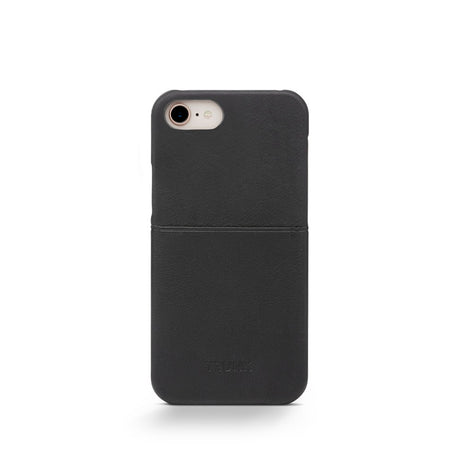 Trunk iPhone 11 Pro / XS / X Ekte Skinn Deksel med Kortlomme - Svart