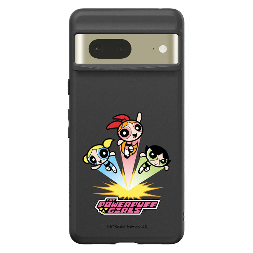 Google Pixel 7 RhinoShield SolidSuit Håndverker Deksel m. The Powerpuff Girls - Fly High
